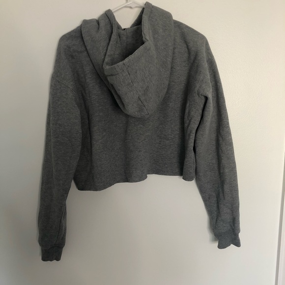 SOLD! Cropped Grey Hoodie - Picture 4 of 4